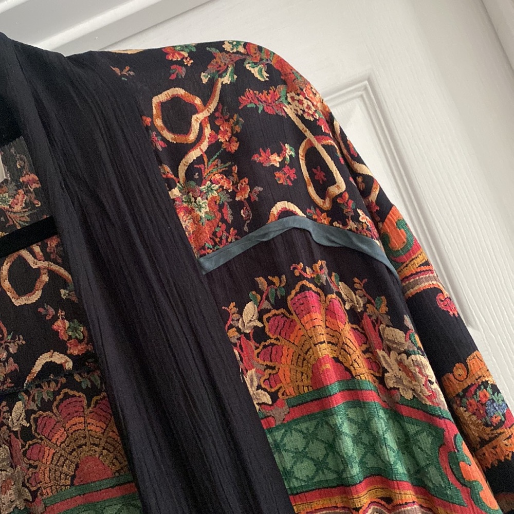 A.K.F. | Vintage Abstract Print Open Front Cardig… - image 2